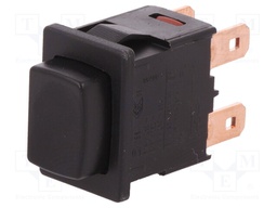 Switch: push-button; Pos: 2; DPST-NO; 16A/250VAC; black; none; IP40