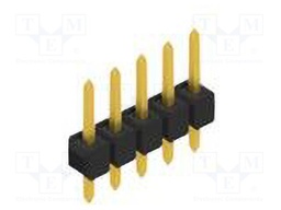 Connector: pin strips; pin header; male; PIN: 5; 2.54mm; THT; 1x5