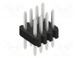 Connector: pin strips; pin header; male; PIN: 8; 1.27mm; THT; 2x4