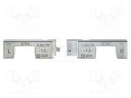 Crimping jaws; 0.5÷0.75mm2; Application: ferrule; square; 12mm