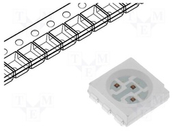 LED; SMD; 5060,PLCC6; yellow; 4200÷5800mcd; 5x5x1.5mm; 120°; 2÷2.6V