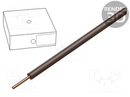 Wire; H05V-U; solid; Cu; 0.5mm2; brown; PVC; 300/500V; 100m