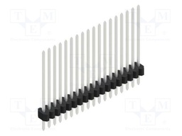 Connector: pin strips; pin header; male; PIN: 18; 1.27mm; THT; 1x18