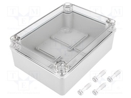 Enclosure: multipurpose; X: 140mm; Y: 190mm; Z: 70mm; grey; IP65