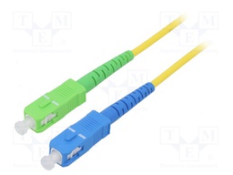 Fiber patch cord; OS2; SC/APC,SC/UPC; 10m; Optical fiber: 9/125um