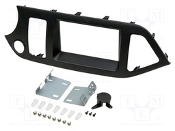 Radio mounting frame; Kia; 2 DIN; black