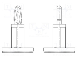 PCB distance; polyamide 66; L: 10mm; self-adhesive,snap fastener
