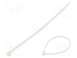 Cable tie; L: 200mm; W: 4.8mm; polyamide; 220N; natural; 100pcs.
