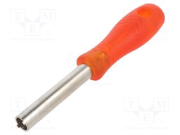 For banana sockets,for nuts; Tool: wrench