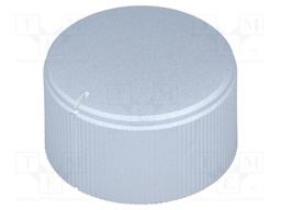 Knob; with pointer; aluminium,plastic; Shaft d: 6mm; Ø25x15mm