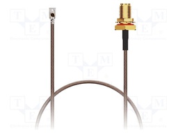 Cable; IPEX MHF 1 LK,SMA female; black; -40÷85°C; 0÷3GHz; 50mm