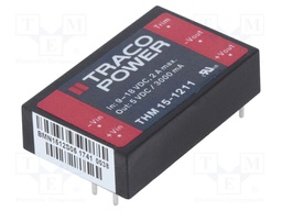Converter: DC/DC; 15W; Uin: 9÷18V; 5VDC; Iout: 3000mA; 1,6"x1"; 24g