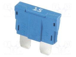 Fuse: fuse; 15A; 80VDC; automotive; 19mm; 19x5.1x20mm