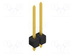Connector: pin strips; pin header; male; PIN: 2; 2.54mm; THT; 1x2