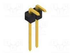 Connector: pin strips; pin header; male; PIN: 2; 2.54mm; THT; 1x2
