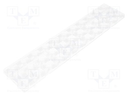 LED lens; rectangular; Mat: PMMA plexiglass; transparent; H: 8.5mm