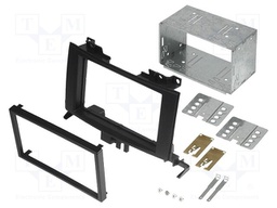 Radio mounting frame; Mercedes,VW; 2 DIN; black