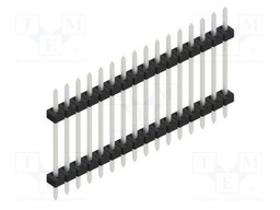 Connector: pin strips; pin header; male; PIN: 16; 2mm; THT; 1x16