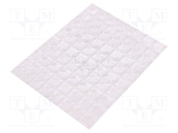 Self-adhesive foot; H: 3mm; transparent; polyurethane