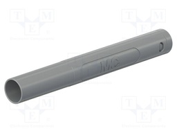 Connector: 4mm banana; plug; 32A; 1kV; grey; insulated; 2.5mm2