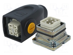 Connector: HAN; male + female; plug + socket; Han-Yellock 10