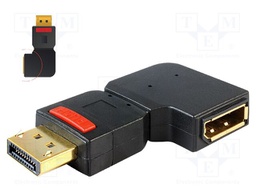 Adapter; DisplayPort socket,DisplayPort plug 90° left/right