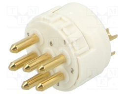 Connector: M23; contact insert; PIN: 6; male; soldering; for cable
