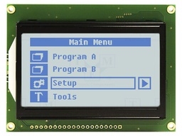 Display: LCD; 128x64; STN Positive; grey; 93x70mm; LED; PIN: 20; 1x20