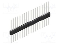 Connector: pin strips; pin header; male; PIN: 18; 1.27mm; THT; 1x18