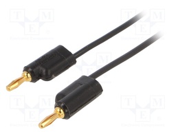 Test lead; 5A; 3,05mm banana plug-3,05mm banana plug; black
