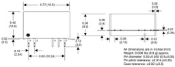 Converter: DC/DC; 1W; Uin: 10.8÷13.2V; 12VDC; Iout: 83.3mA; SIP7