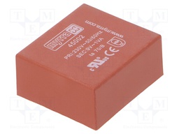 Transformer: encapsulated; 1VA; 230VAC; 9V; 111mA; Mounting: PCB