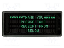 Display: VFD; 20x4; -40÷85°C; 125x53.5x10.5mm