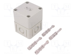 Enclosure: multipurpose; X: 65mm; Y: 65mm; Z: 81mm; TK PS; grey; IP66