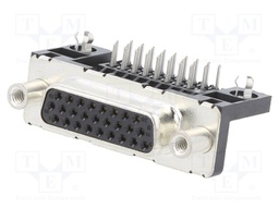 HD D-SUB CONN, RCPT, R/A, 26POS, TH