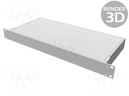 Enclosure: 19" standard; 1U; Enclos.mat: aluminium; Y: 203mm