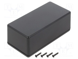 Enclosure: multipurpose; X: 65mm; Y: 130mm; Z: 50mm; TW; ABS; black