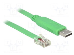 Cable; USB 2.0; RJ45 plug,USB A plug; 1.8m; green