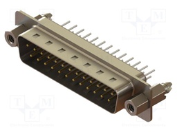 Connector: D-Sub; PIN: 25; socket; male; angled; THT; MHDD