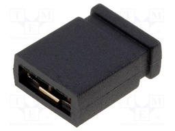 Jumper; pin strips; female; closed; 2.54mm; 1x2; black