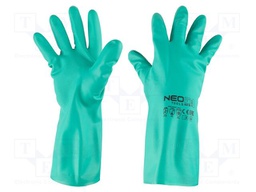 Protective gloves; Size: 9; green; nitryl; Safety cat: 3