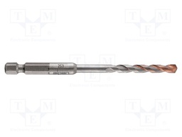 Drill bit; for concrete; Ø: 5mm; L: 100mm; 1/4" (E6,3mm)