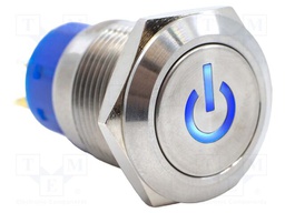 Switch: vandal resistant; DPDT; 3A/250VAC; IP67; ON-ON; blue; 220V