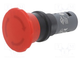 Switch: emergency stop; 22mm; Stabl.pos: 2; NC; red; Pos: 2; -25÷70°C