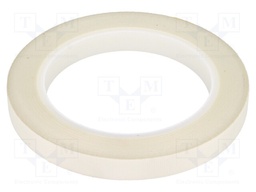 Tape: insulation; W: 12mm; L: 33m; D: 0.18mm; white; silicone; 5%; 3kV