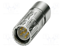 Connector: M23; plug; PIN: 6; crimped; straight; M23 PRO; 30A; 630V