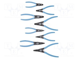 Kit: pliers; for circlip; 8pcs.