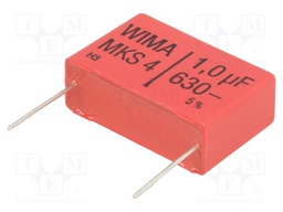 Capacitor: polyester; 1uF; 400VAC; 630VDC; Pitch: 27.5mm; ±5%