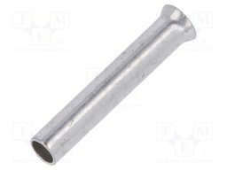 Bootlace ferrule; non-insulated; copper; 1mm2; 10mm; tinned