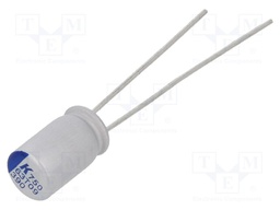 Polymer Aluminium Electrolytic Capacitor, 390 µF, 6.3 V, Radial Leaded, A750 Series, 0.02 ohm